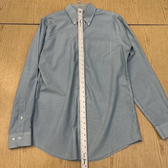 Brooks Brothers Regent Fit 16 Non-Iron Cotton Striped Long-Sleeve Shirt Blue - Picture 5 of 8